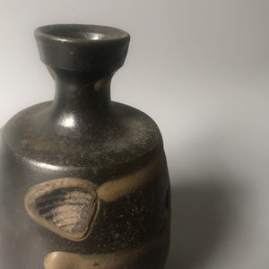 Black sake bottle